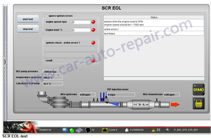How to Use Deutz SerDia2010 SCR End Of Line Function (2)