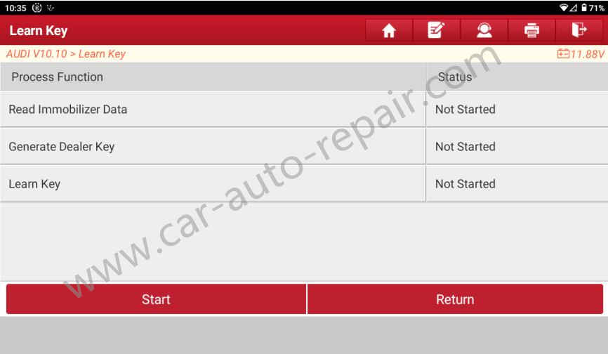 2014 Audi A8L Smart Key Programming by Launch X431 Pro (7)