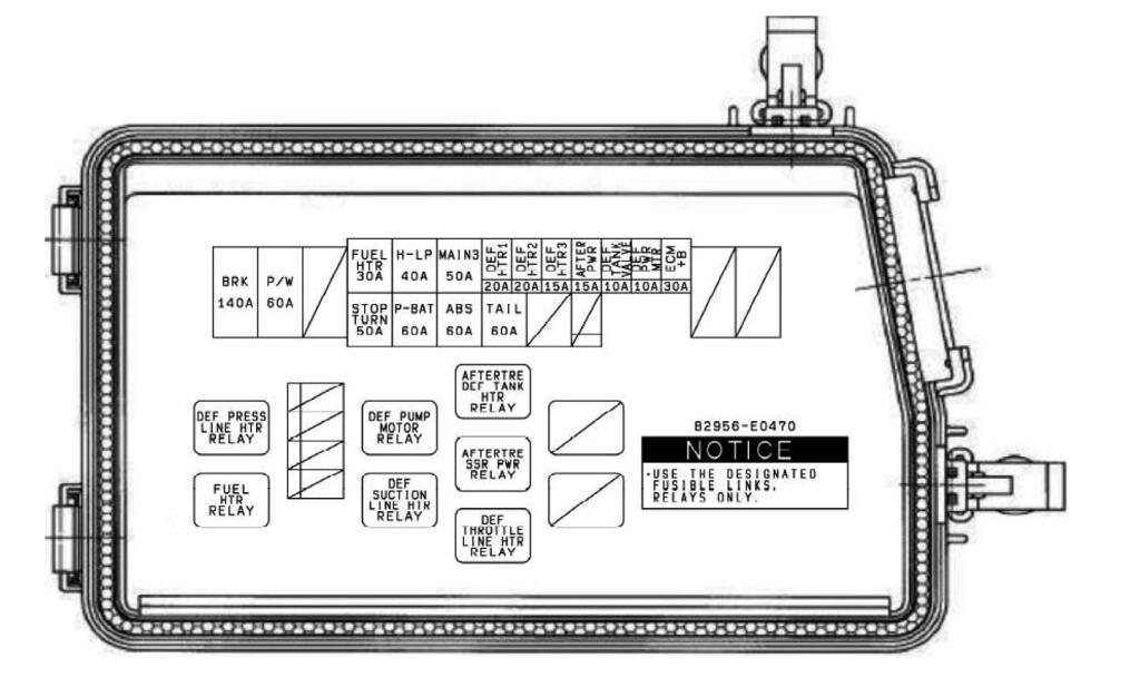 HINO L-Series Truck Fuse Block Relay Panel and Fusible Link Block (6)