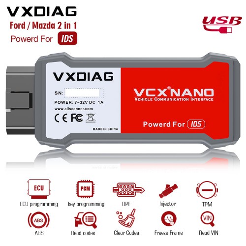 VXDIAG VCX NANO Ford/Mazda IDS V125 Download and Installation