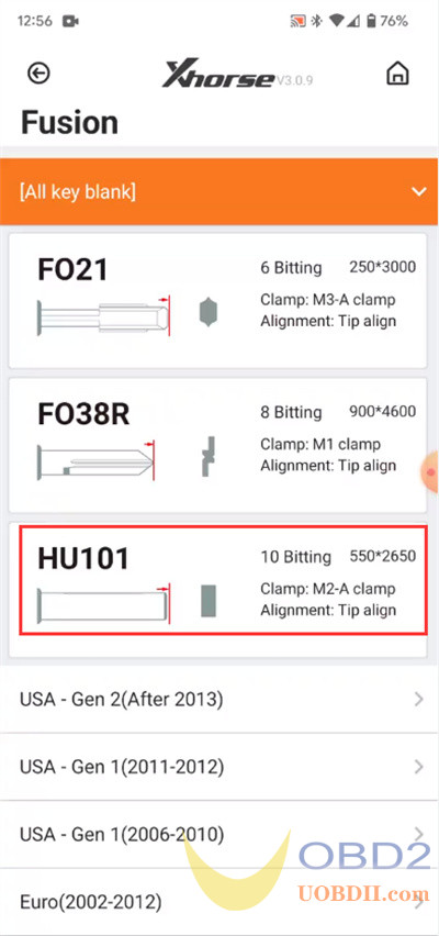 Xhorse Dolphin XP-005L Ford Fusion Simple Code Fill