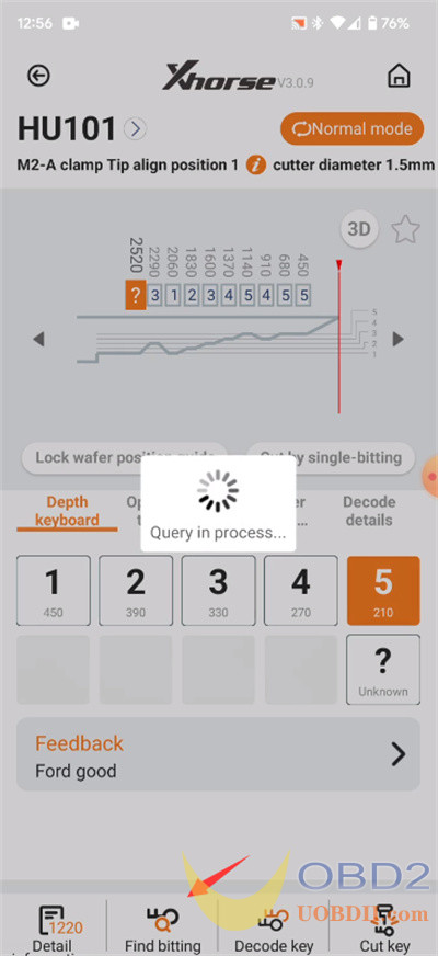 Xhorse Dolphin XP-005L Ford Fusion Simple Code Fill