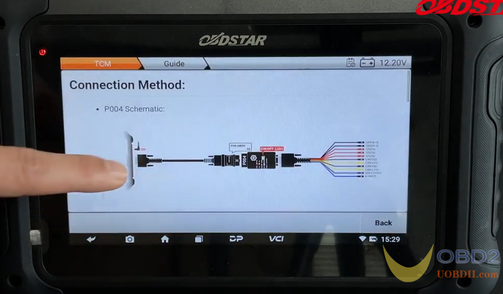 OBDSTAR DC706 Clone Volvo MPS6 TCM on Bench