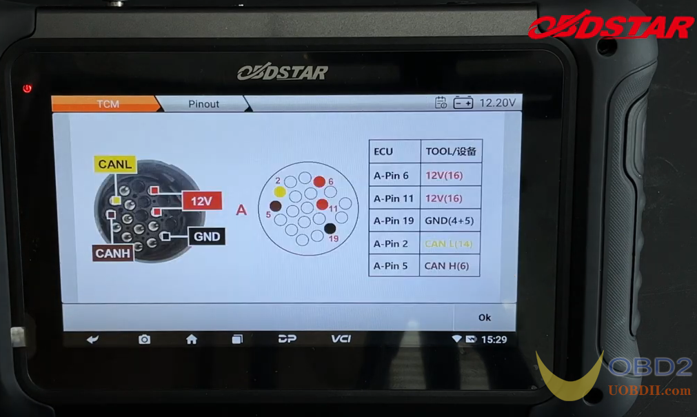 OBDSTAR DC706 Clone Volvo MPS6 TCM on Bench