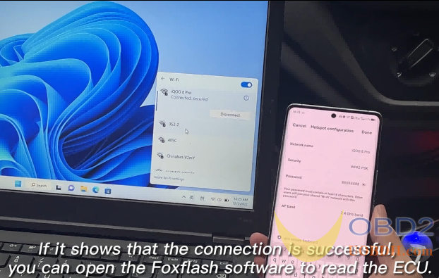 FoxFlash ECU Reading Outdoor via Mobile Phone Hotspot Connection Tutorials