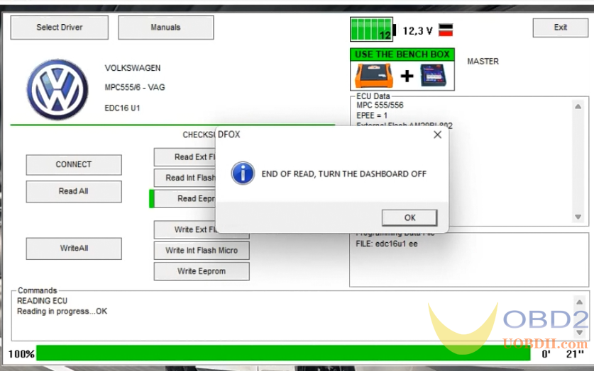 KT200 ECU Programmer Read and Write VW EDC 16U1 Eeprom