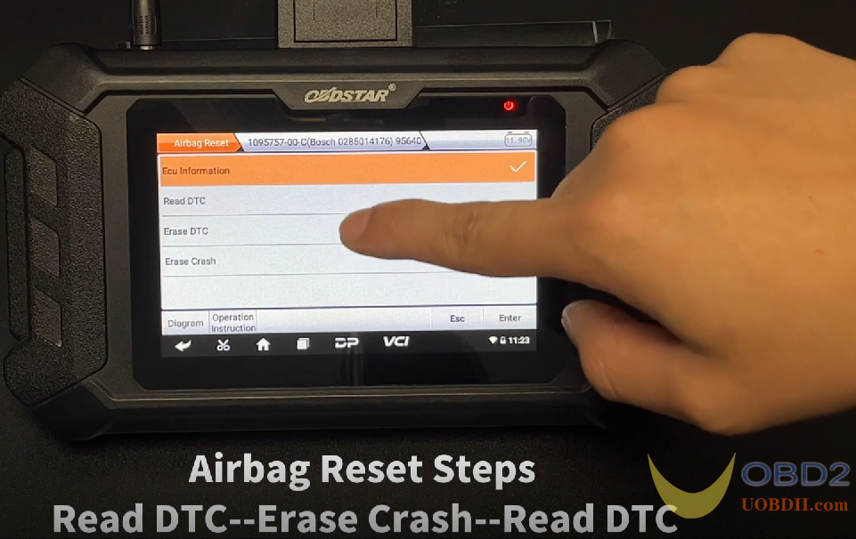 OBDSTAR P50 Tesla Model 3 Airbag Reset By Bench