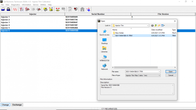 CAT Injector Trim Calibration with Caterpillar ET Software