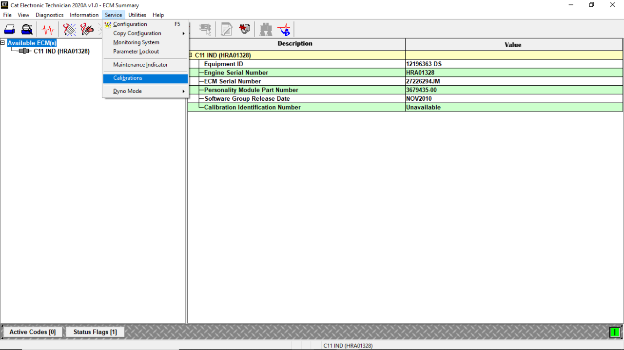 CAT Injector Trim Calibration with Caterpillar ET Software