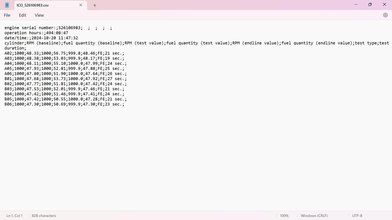 Cylinder Deactivation and Injector Test with DiaSys Dialog System (MTU Engine/ECU-7 ADEC)