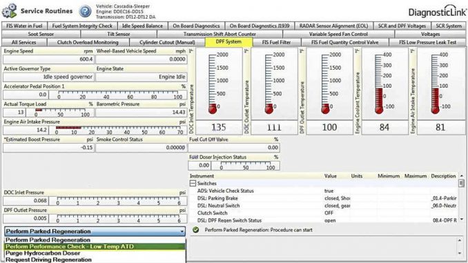 Detroit DDEC16 DD15 GHG17 Engine Performance Test (Low Temperature ATD)