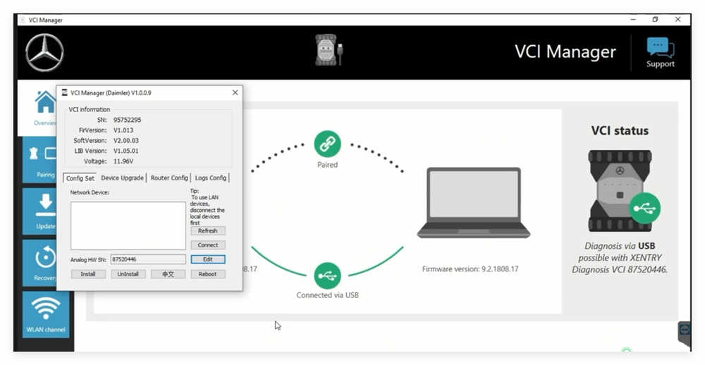 How to Installing BENZ C6 Xentry Diagnosis VCI Driver