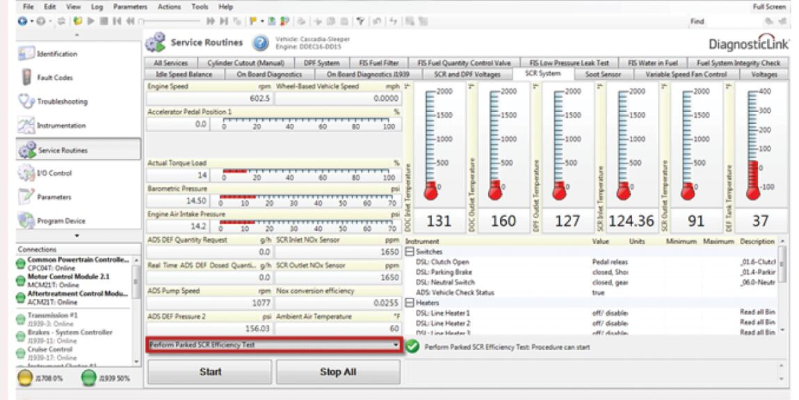 How to Perform a Detroit GHG17 Parked SCR Efficiency Test