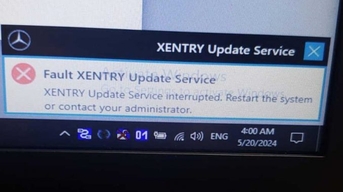 How to Solve MB Star C4/C5 “Fault XENTRY Update Service” Issues