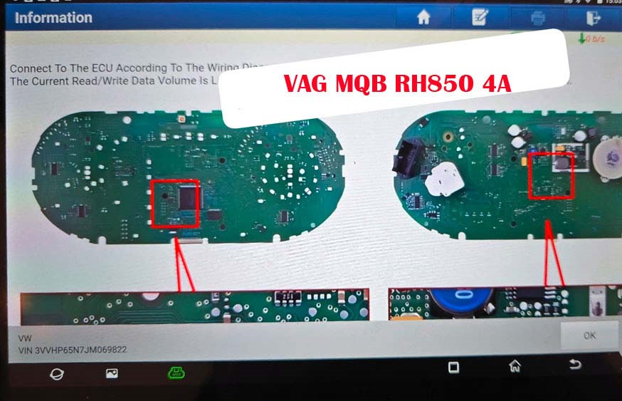 Launch X431 VAG MQB RH850 R7F7014xx 5A Key Programming Update