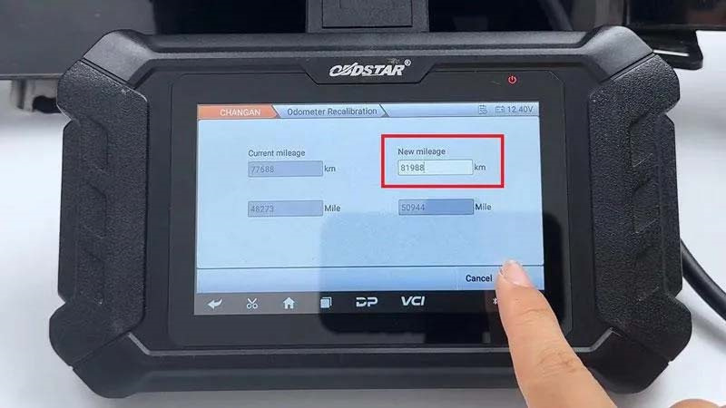 OBDSTAR ODO Master recalibrate CHANGAN UNI-V cluster mileage