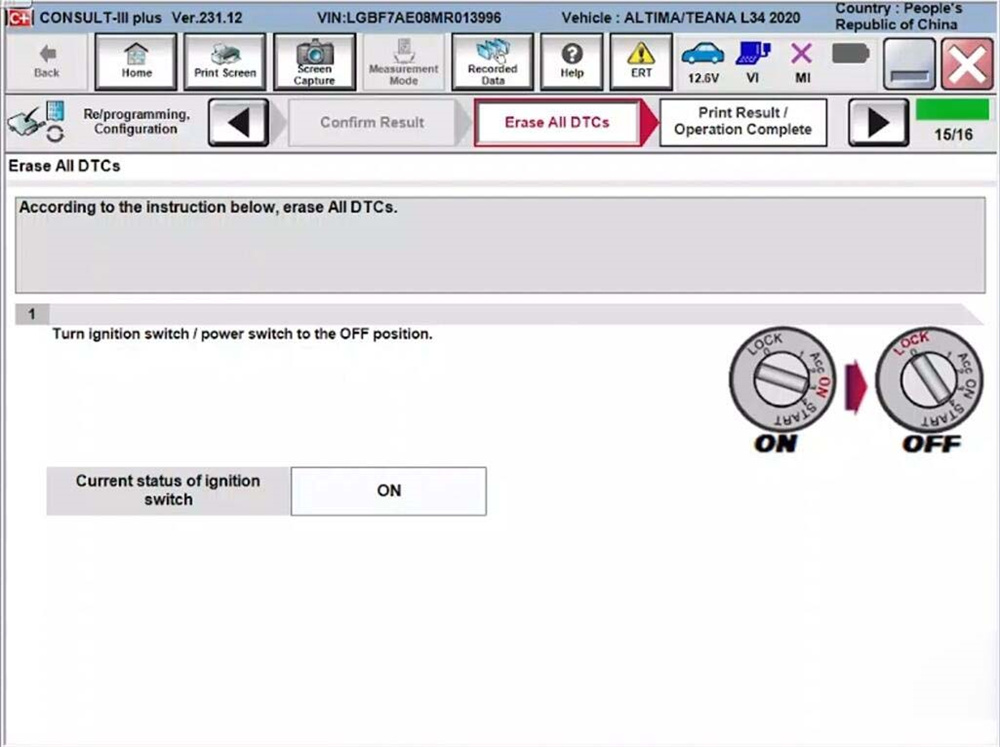 Programming a 2020 Nissan TEANA ABS Module with VNCI RNM and Nissan Consult III Plus Software