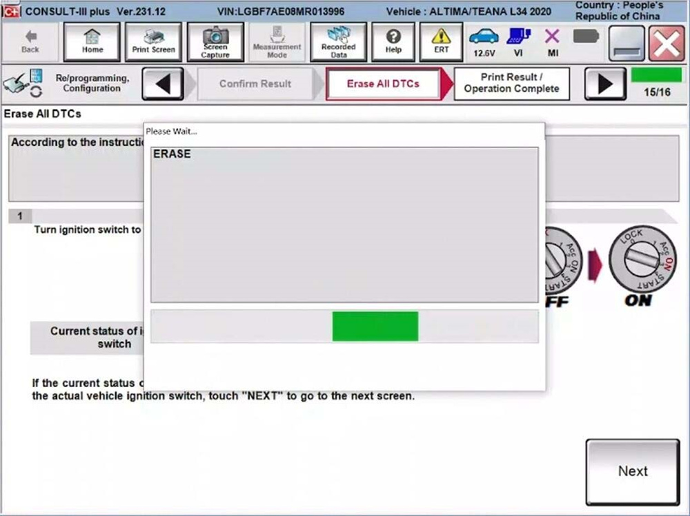 Programming a 2020 Nissan TEANA ABS Module with VNCI RNM and Nissan Consult III Plus Software