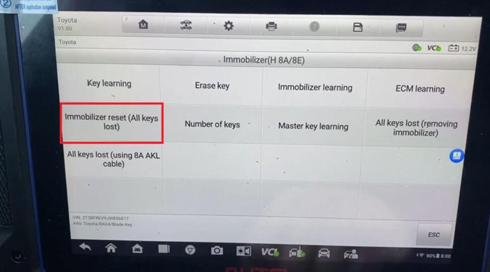 Programming a New Key for a 2018 Toyota RAV4 Using Autel IM608 II