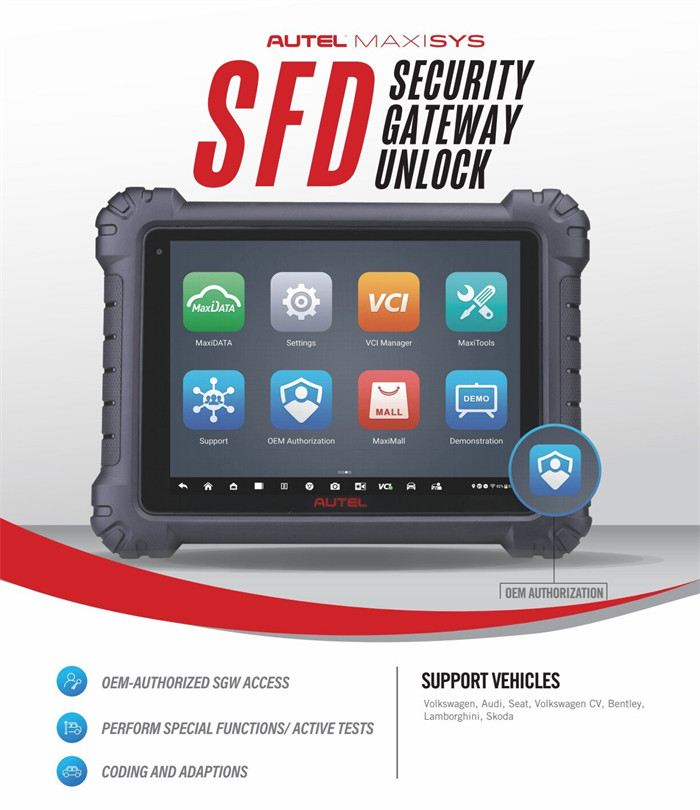 Autel Unlock SFD Security Gateway for VAG Guide