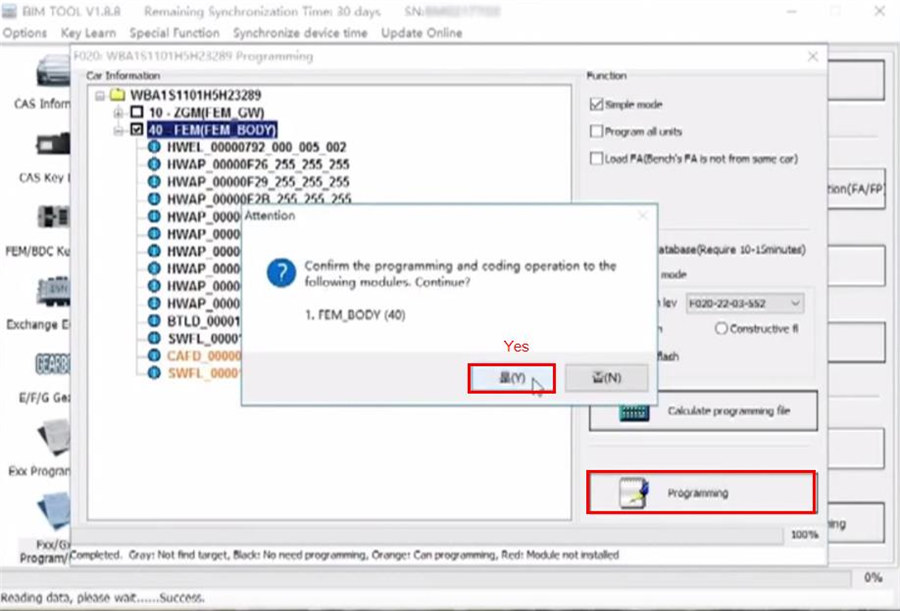 How to solve BMW FEM/BDC OBD Programming Coding Loss by Xhorse BIMTool Pro