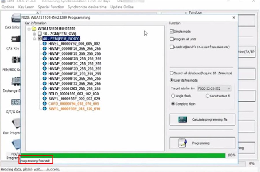 How to solve BMW FEM/BDC OBD Programming Coding Loss by Xhorse BIMTool Pro