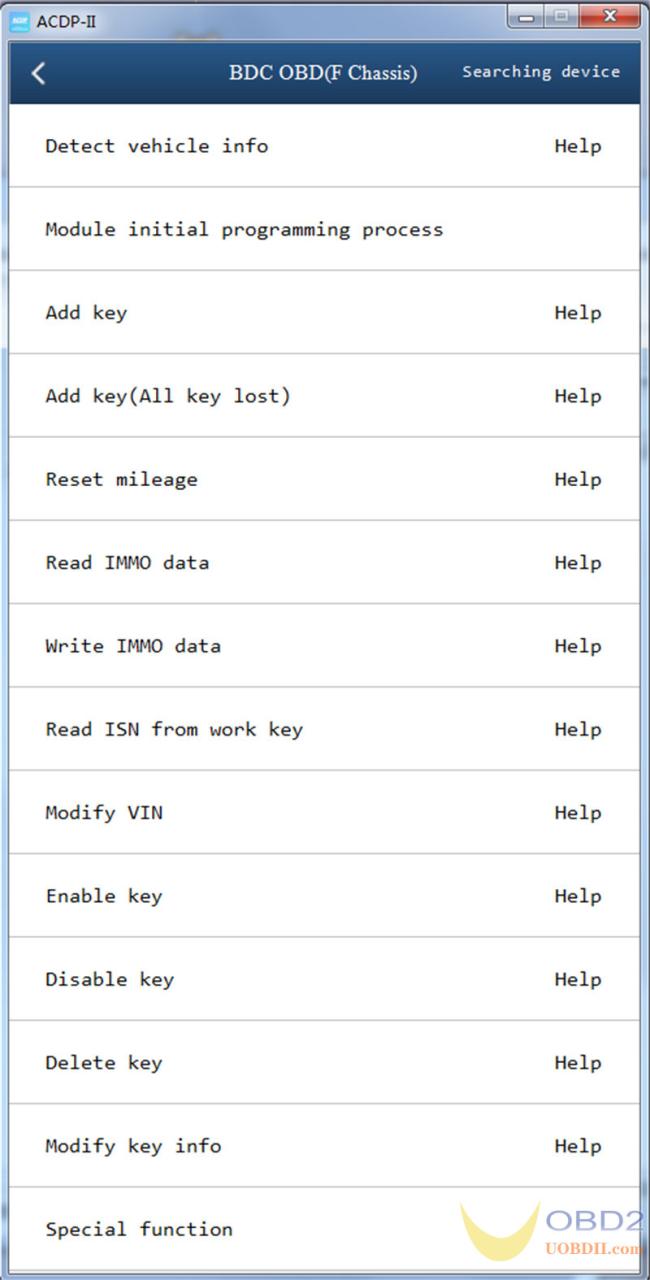 How to Program BMW F Chassis BDC IMMO Key via OBD with Yanhua ACDP?