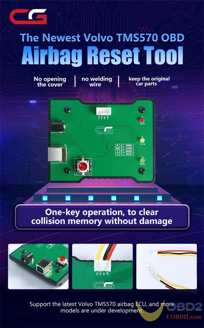 CG Volvo TMS570 OBD Airbag Reset Tool Review