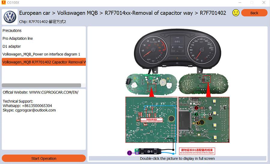 CG100X V1.4.1.1 Update: Added VW MQB RH850 R7F7014xx Mileage Correction