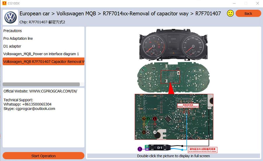 CG100X V1.4.1.1 Update: Added VW MQB RH850 R7F7014xx Mileage Correction