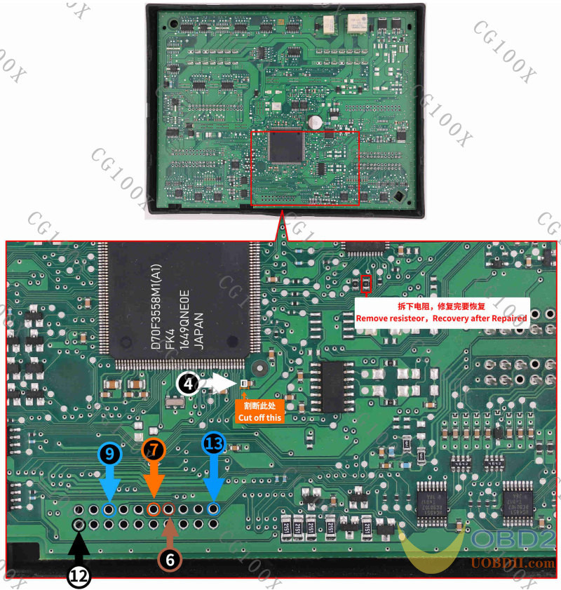 CG100X Adjust Mileage on Buick GL8 2017-2023 BCM