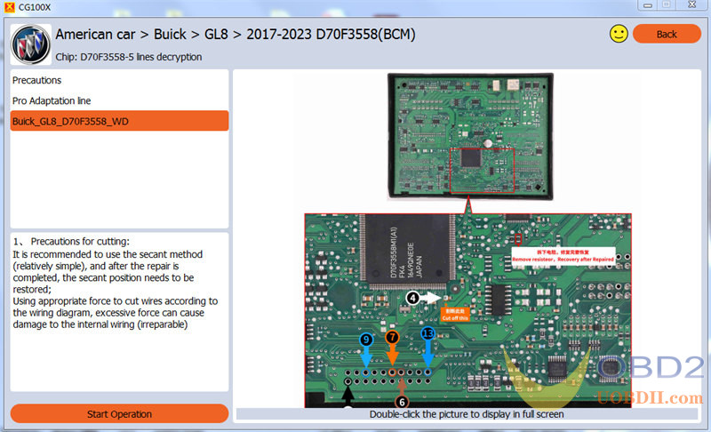 CG100X Adjust Mileage on Buick GL8 2017-2023 BCM