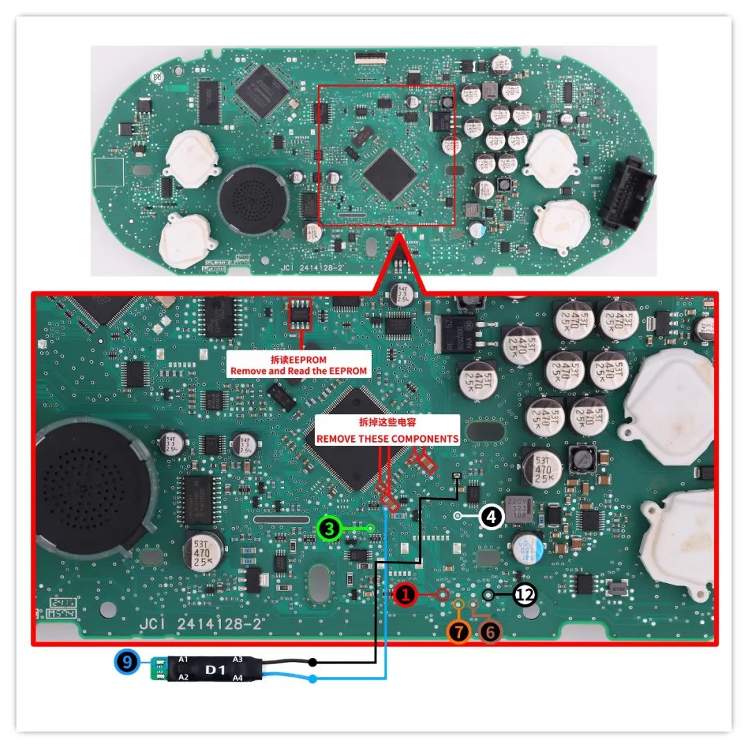 CG100X with D1 Adapter Change VW MQB D70F34XX/D70F35XX Mileage No Soldering