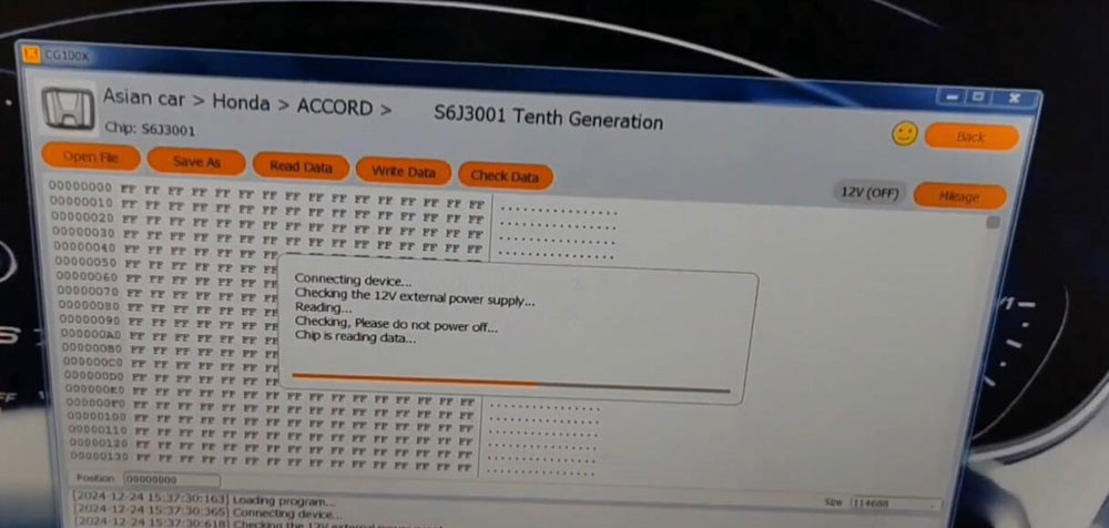 CG100X Correct Mileage for Honda Accord/ City S6J3001