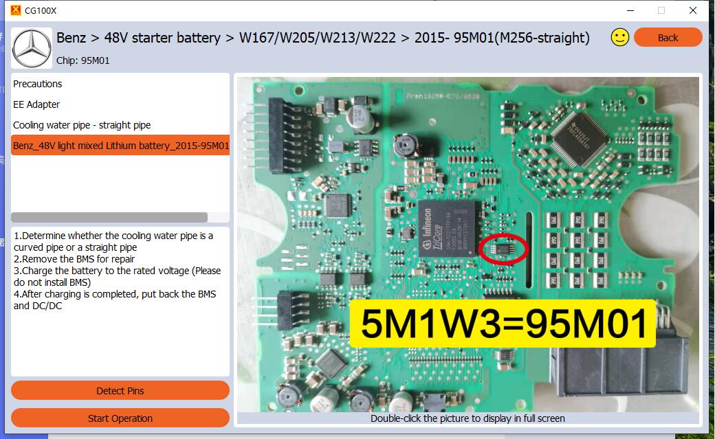CG100X Repair Mercedes-Benz 48V Lithium Battery W167/ W205/ W213/W222