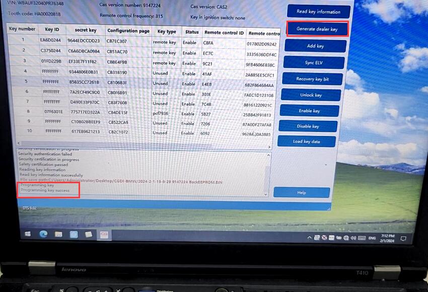 How to Program BMW CAS2 Semi-smart Key by CGDI BMW and GODIAG Test Platform