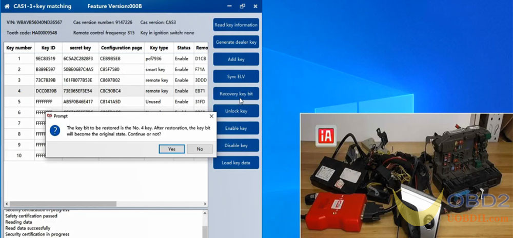 CGDI BMW Tutorials: Unlock CAS3 Key and Recover Key Position