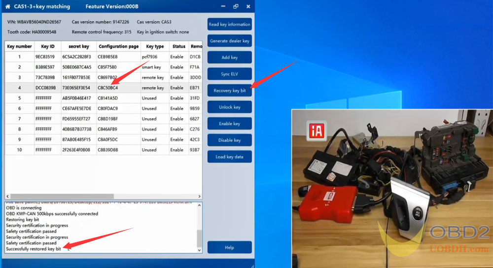 CGDI BMW Tutorials: Unlock CAS3 Key and Recover Key Position