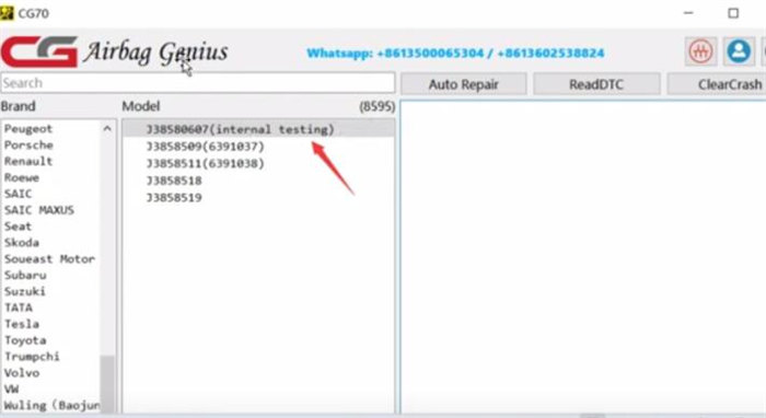 CGDI CG70 Airbag Reset Tool Important Instruction