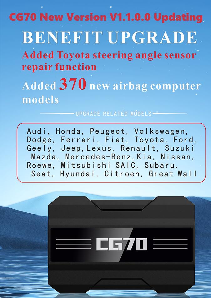 How to Repair Toyota Steering Angle Sensor (SAS) with CGDI CG70?