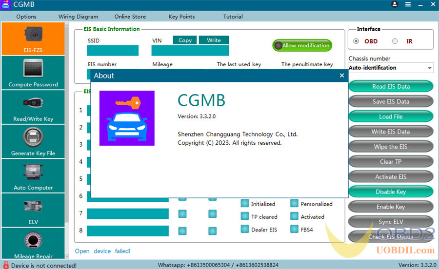 CGDI MB Loading EIS 169 Data and Show Password Error Solution