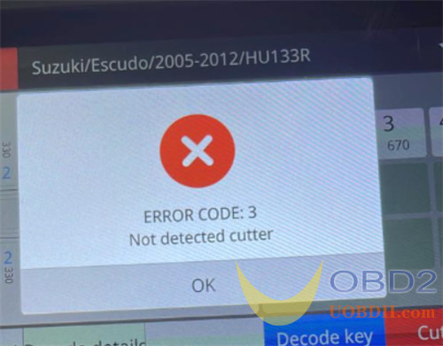 Xhorse Condor XC-Mini Plus II “Error Code 3” Solution