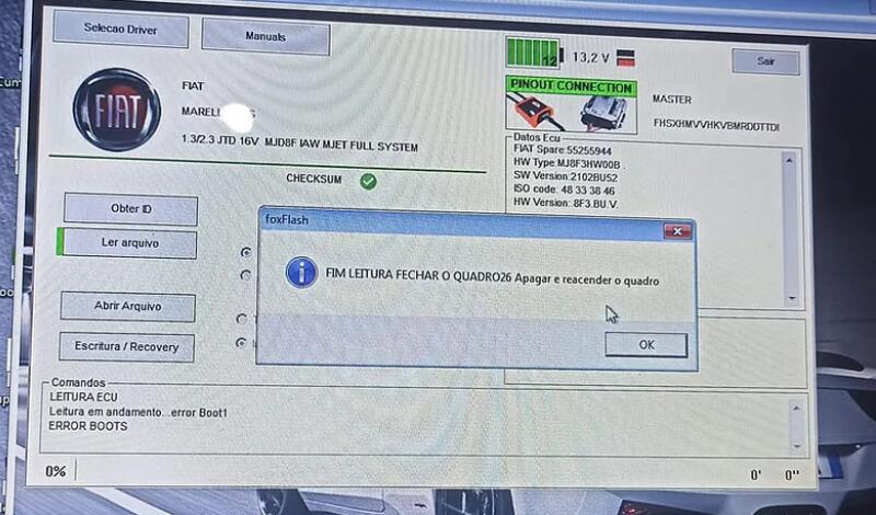 How to Read Fiat MJD8F by Foxflash Successfully?