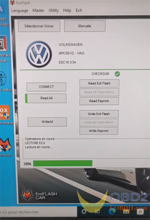 FoxFlash ECU Tool Tutorials: Read VW MED17.5 on Bench