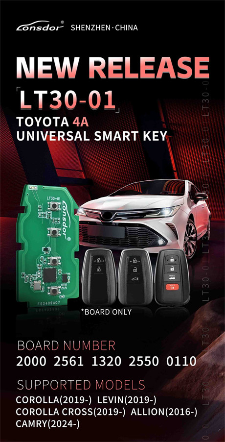 How to Update Lonsdor LT30 Toyota 4A Universal Smart Key with K518 Pro?