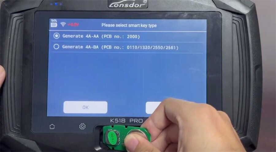 How to Update Lonsdor LT30 Toyota 4A Universal Smart Key with K518 Pro?