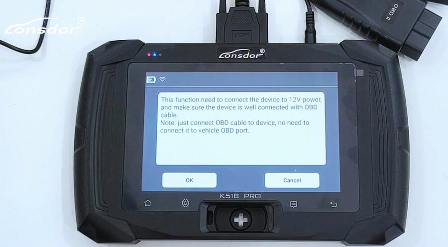 Lonsdor K518 Pro Language Switch and OBD Cable Self-check Guide