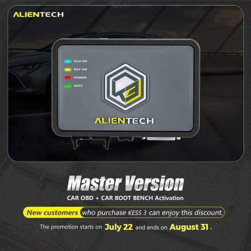 Alientech KESS3 Master Sale: Get Car LCV OBD-Bench-Boot Protocols Authorization at 50% OFF