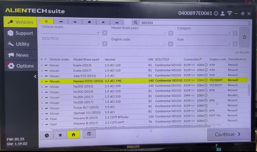 How to Read Continental SID310 with Kess V3?