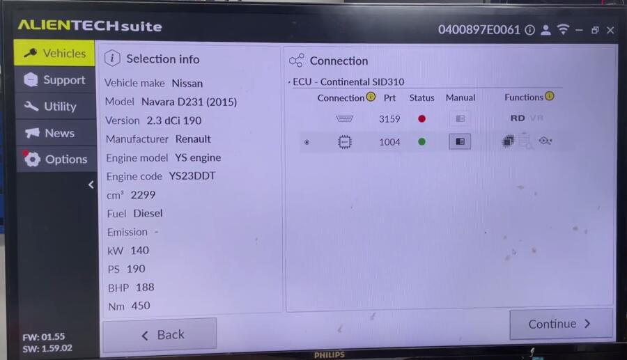 How to Read Continental SID310 with Kess V3?